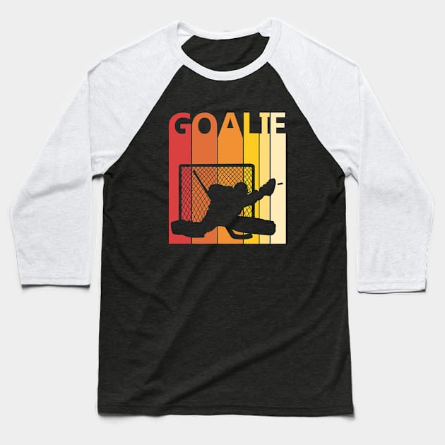 Vintage Ice Hockey Goalie Baseball T-Shirt by GWENT